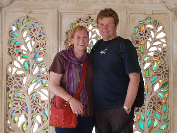 Us in city palace, Udaipur