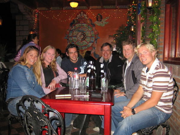 Kat, Suz, Marten, Coen, Dave and Mike at Dunya