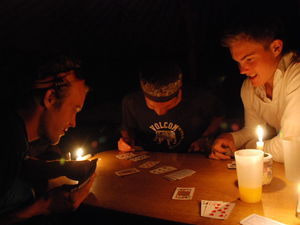 Late night card game in the Ger