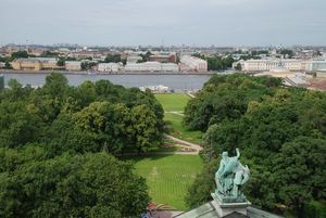 View out to the River Neva from St Isaacs