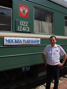 Nikolai and our Russian bound train