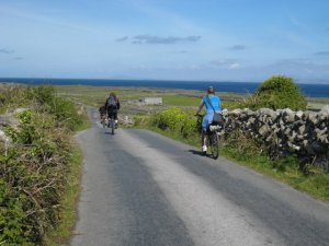 Cycling along the Inishmor coast