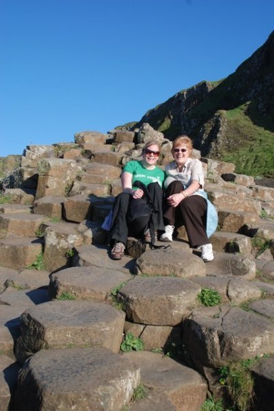 Ngaire & Suz at the Giant's causeway