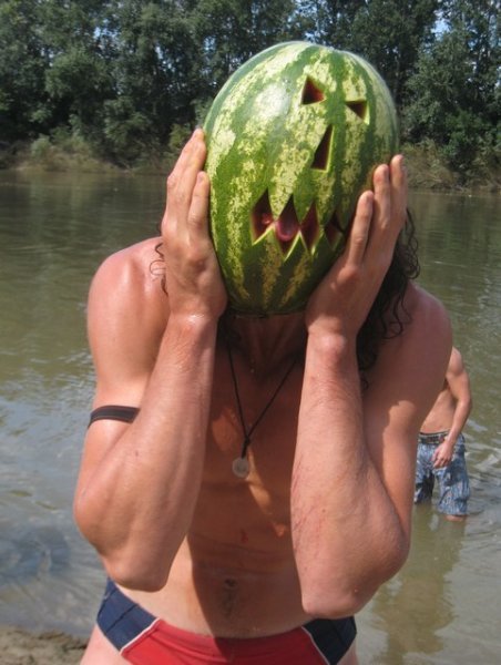 Zsolt morphs into the Watermelon Man