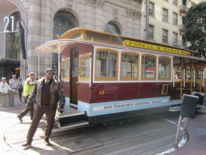 Turning the cable car