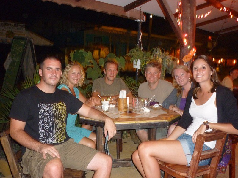 Dinner in Puerto Viejo with James, Linz, Rich and Stacey