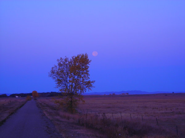 Moon over North Dakota