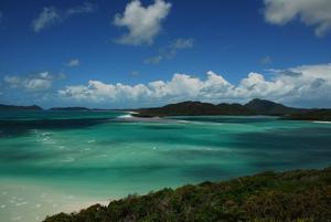Looking out over Whitehaven Beach