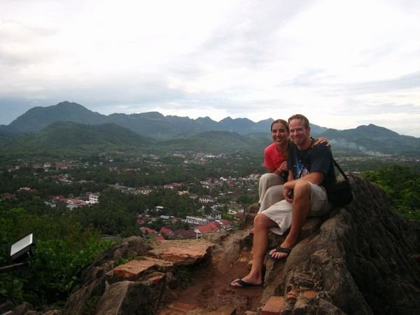 Hanging out on Mount Phousi above Luang Prabang