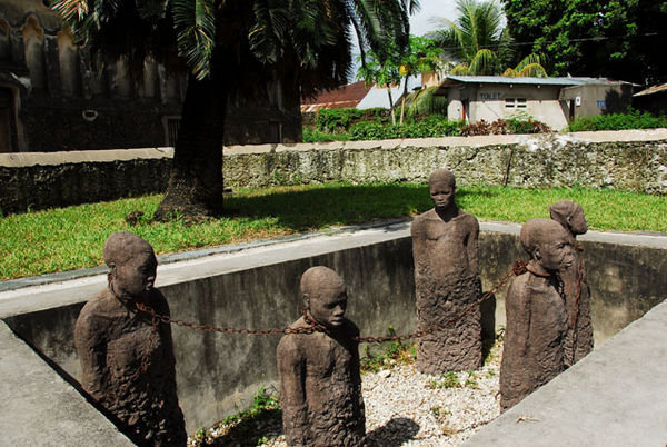 Slave monument in Stone Town.