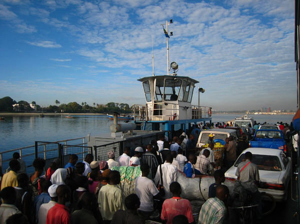 The ferry ride in Dar-es-Salaam.