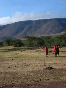 Masai in the Ngorongoro Crater.