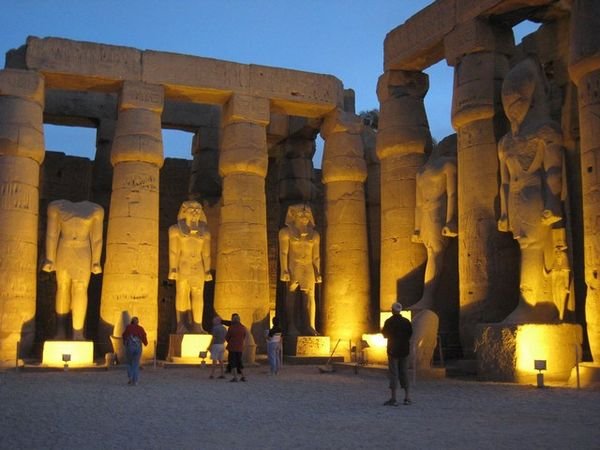Inside Luxor Temple.