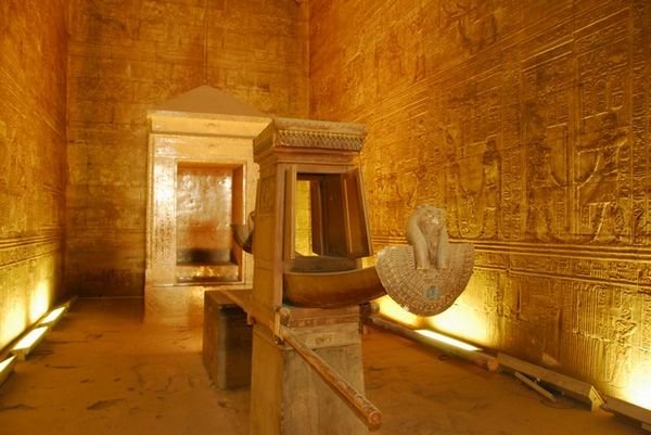 Inside the Temple of Horus.