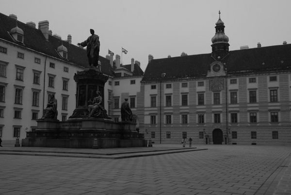 The Hofburg Palace courtyard