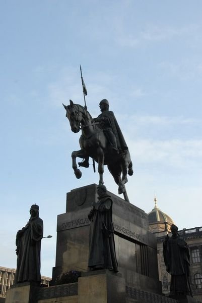 Good King Wenceslas at the top of his square.