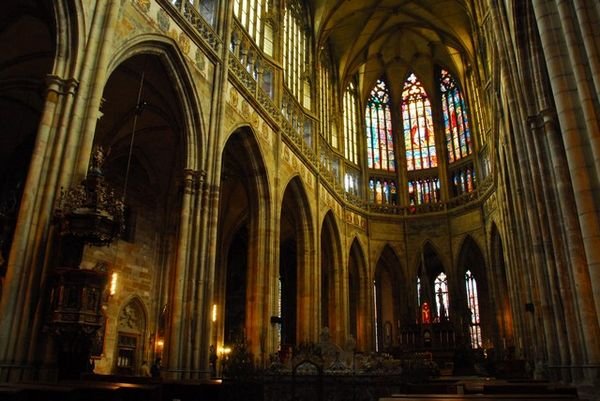 Inside St. Vitus Cathedral.