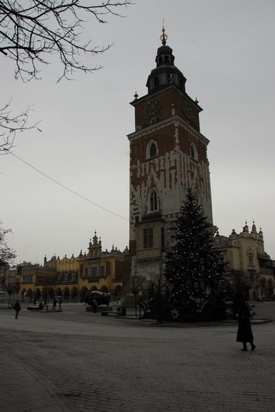 The town hall clock tower.
