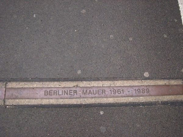The line that marks where the wall ran in the city.