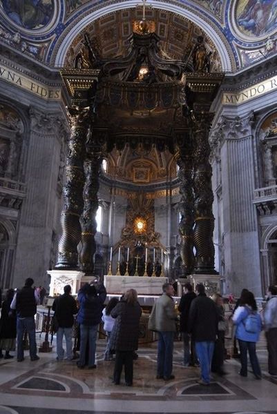St. Peter's memorial inside St. Peter's Basilica