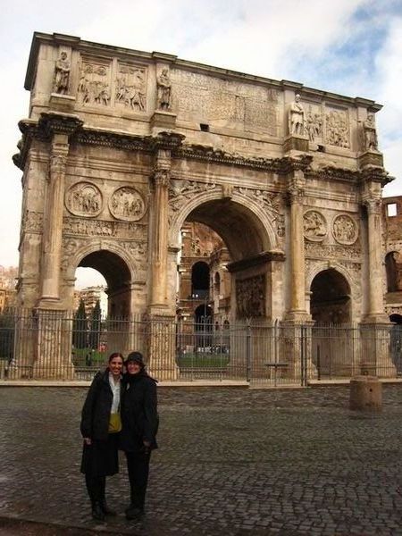 Mom and I at the Arch of Constantine