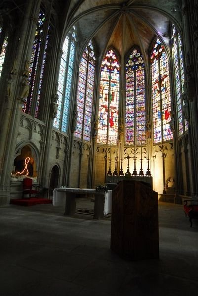 Inside the Basilica of Saint-Nazaire.