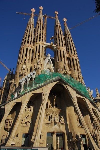 Gaudi's church up close.