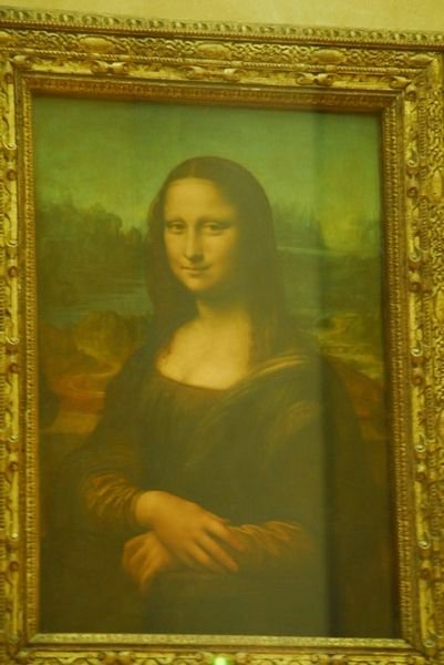 De Vinci's Mona Lisa in the Louvre.