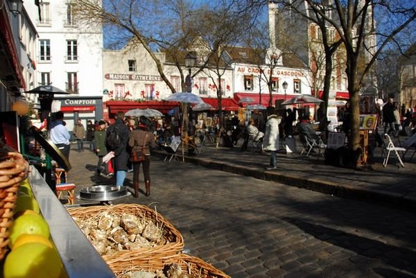 The Place du Tertre in the Montmartre quarter.