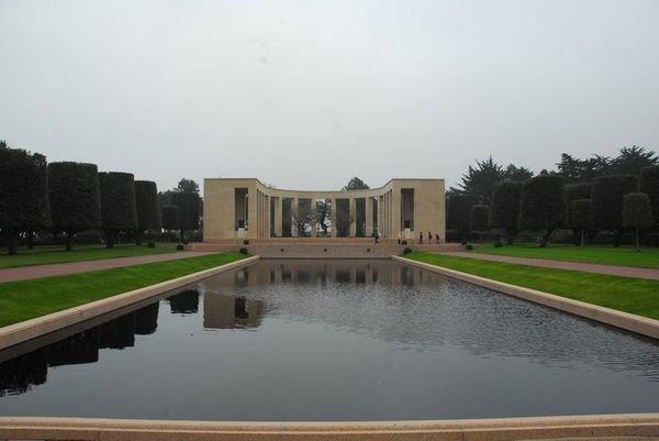 The memorial at Normandy Beach cemetery.