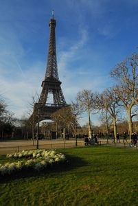 Nothing like a beautiful day by the Eiffel Tower.