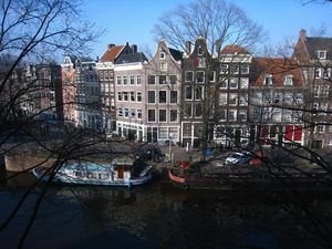 Canals, boats, and narrow houses- that's what Amsterdam's all about.