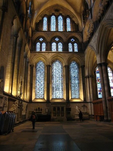 Inside Salisbury Cathedral.