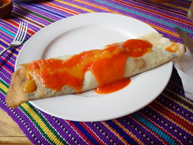 Hot sauce on breakfast (Clay eats this sauce at every meal).