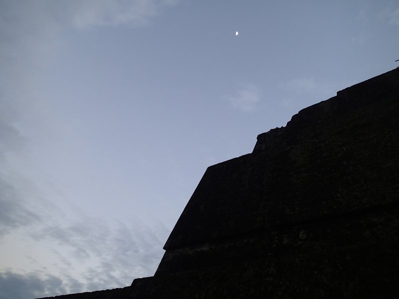 Tikal Temple with the Moon