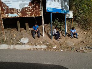 On the road to Copan - What are they waiting for?