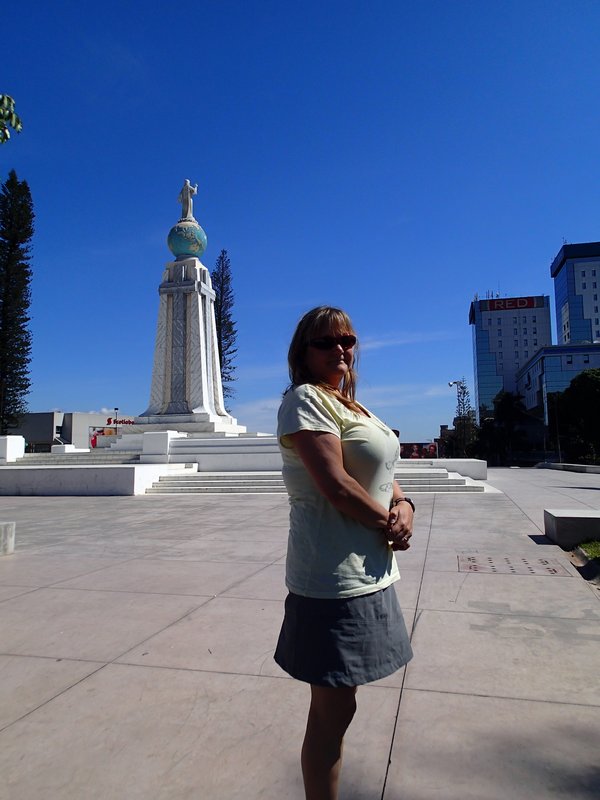Ann with monument