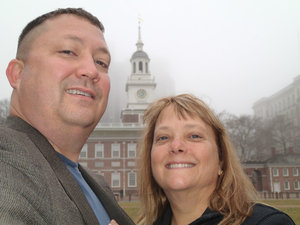 Clay and Ann and Independence Hall