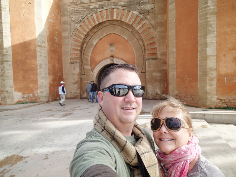 Clay and Ann at the main gate to the medina.
