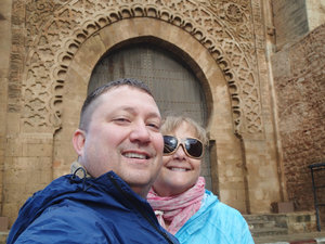 Clay and Ann at the main gate of the Kasbah
