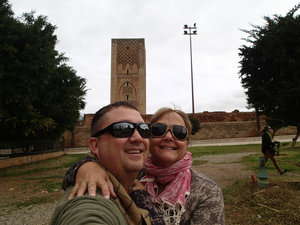 Clay and Ann with Hassan Tower