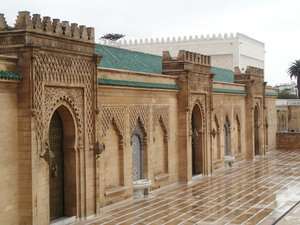 The entrance to the New Hassan Mosque.