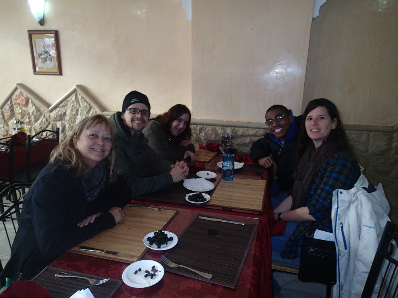 Lunch in Fes with our friends.
