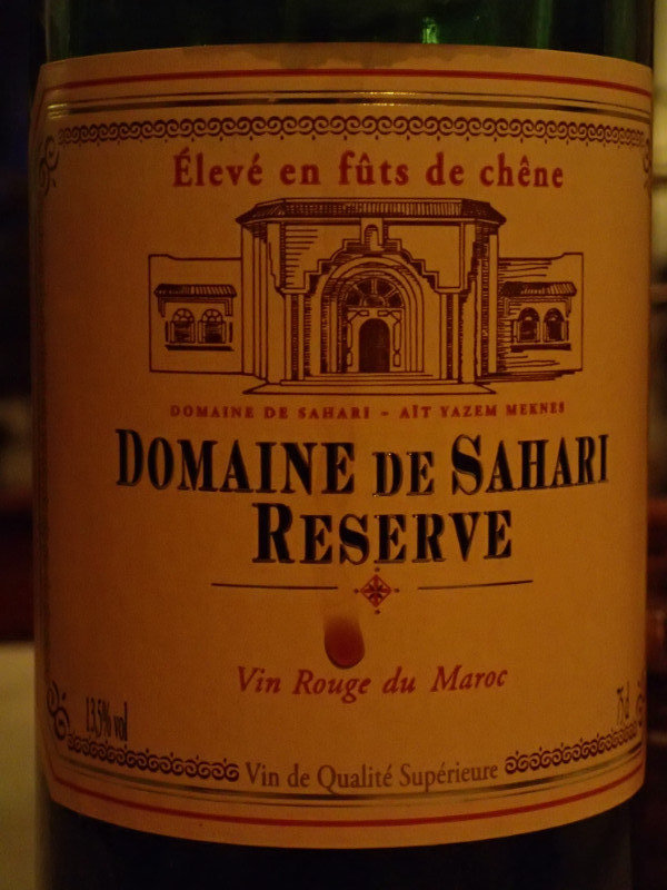 The wine is actually from Morocco and not so bad.