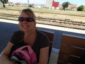 Lovely Ann in Ksar train station.