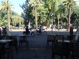 An early morning breakfast outside the great plaza.
