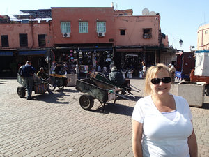 Ann in the old medina... it is a different world before the tourists!