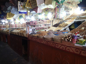 Classic stalls in Jamaa el Fna in Marrakech