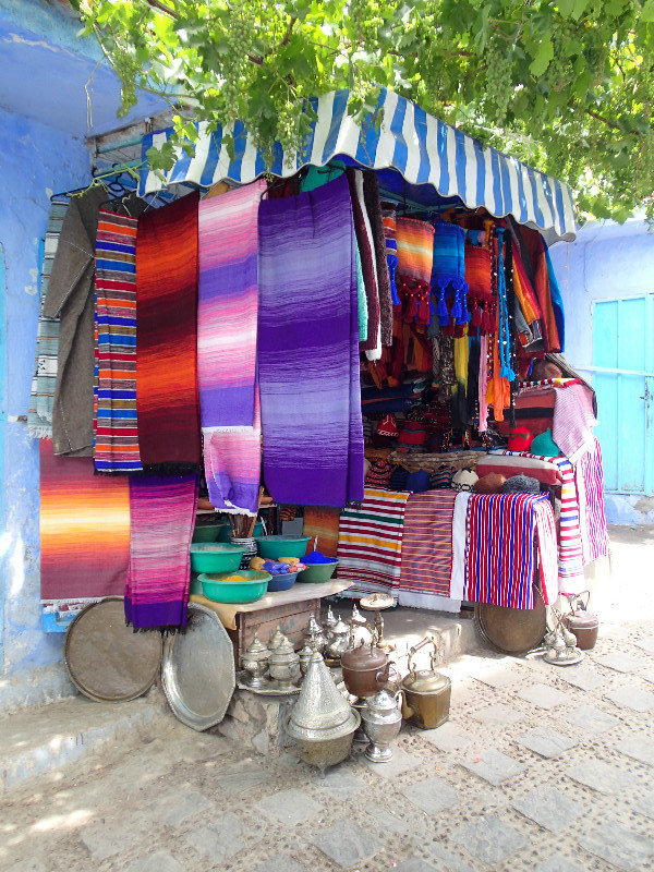 Vibrant colors of a local's wares.