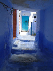 Inside the entrance to a man's house in Chefchaouen... it looks like an ice cave!